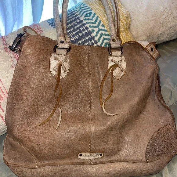 Bed Stu Tan Leather Shoulder Bag - Picture 2 of 5